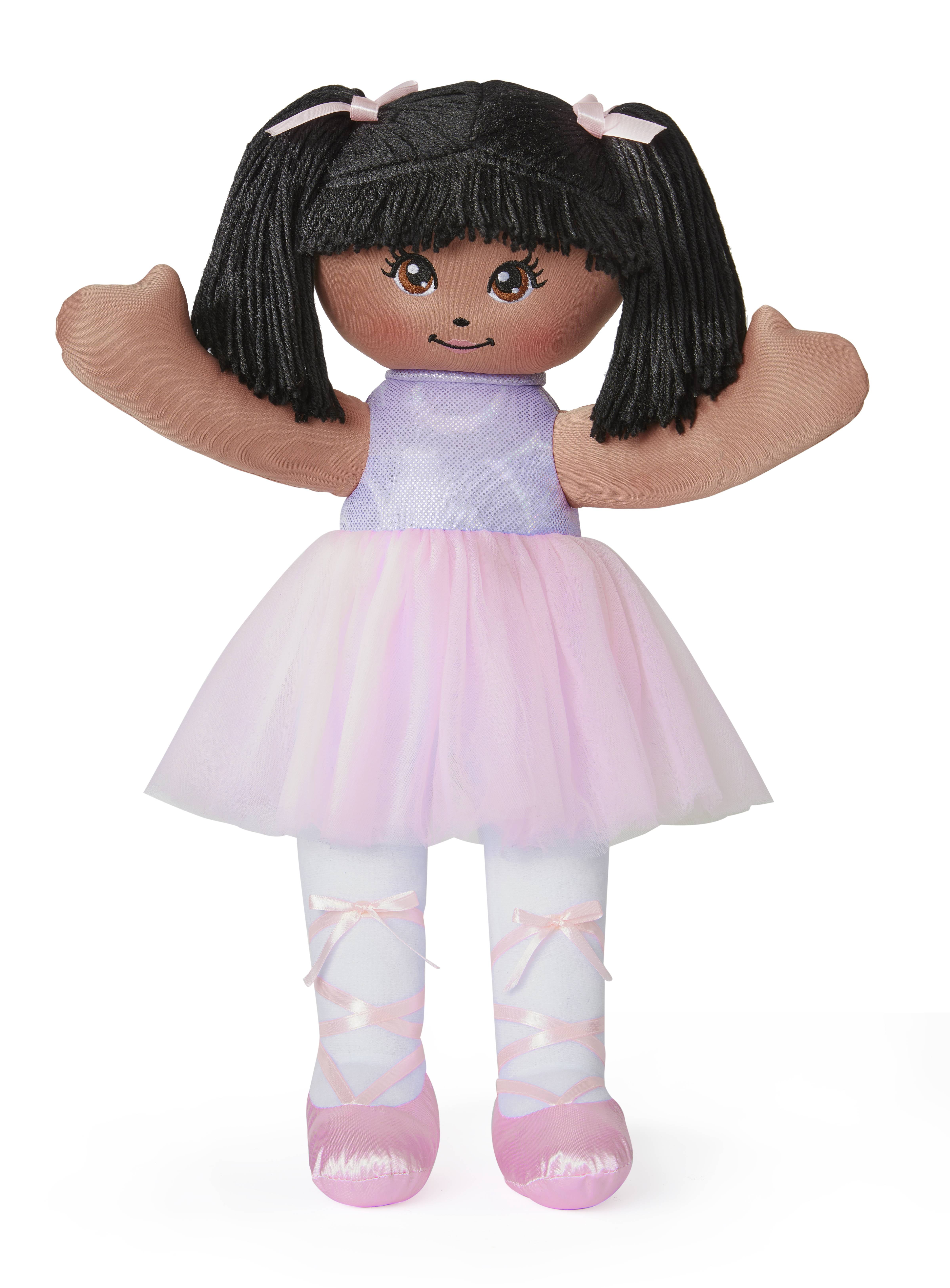 Ballerina Girl Doll Purple Stuffed Plush 21 inch