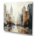thumbnail image 2 of Designart "Neutral Hue Skyline Art" Skyscrapers Canvas Prints, 2 of 7