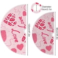 thumbnail image 3 of FMSHPON Valentine's Day Pink Love Hearts Xmas Christmas Tree Skirt Stand Mat for Holiday Party Decoration Indoor Outdoor 48 inches, 3 of 6