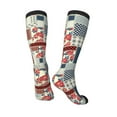 thumbnail image 4 of Haiem Patchwork In Country Style Socks, Funny Novelty Crazy Design Cotton Socks Sports Socks Knee High Socks For Men, Women,1Pairs - Gift For Working Friends, 4 of 9
