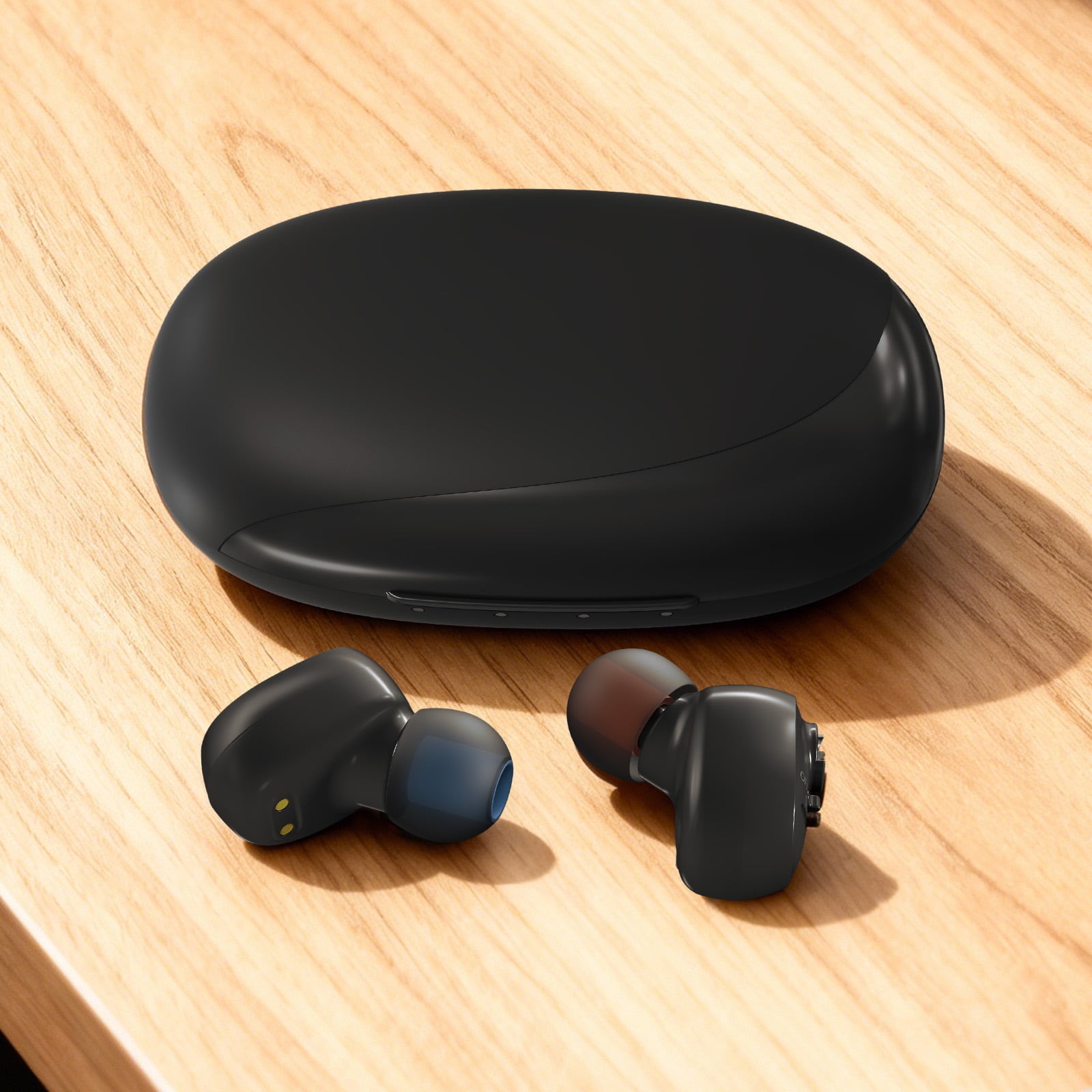 Delmicure Hearing Aids for Seniors Rechargeable with Noise Cancelling, Invisible, VHP-1607, Pair, Black