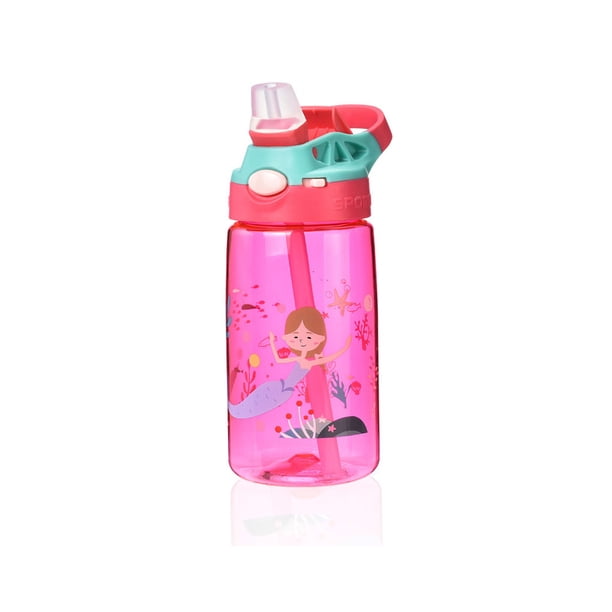 Wosthever Botella de agua ABS para niños, boquilla de silicona a prueba de fugas, interruptor de presión a prueba de golpes, reemplazo de 500ml, taza Teteras Rosado Wosthever HA073658-03