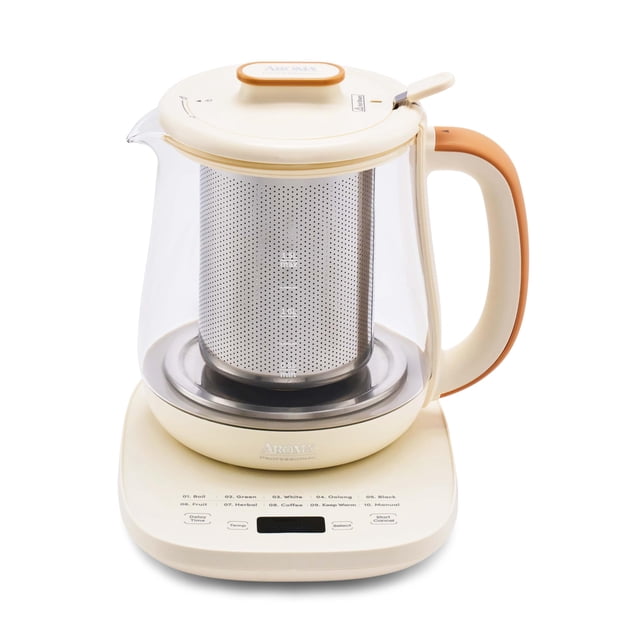 AROMA® Bouilloire Électrique en Verre à Infusion Professionnelle avec Contrôle de la Température et 10 Modes Préréglés (6 Tasses, 1,5 Litres)