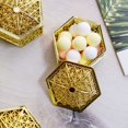 thumbnail image 2 of Efavormart 12 Pack - 3" Gold Hexagon Favor Candy Boxes for Wedding, Bridal Shower, Baby shower, Birthday, Candy Jars Decorations, 2 of 11