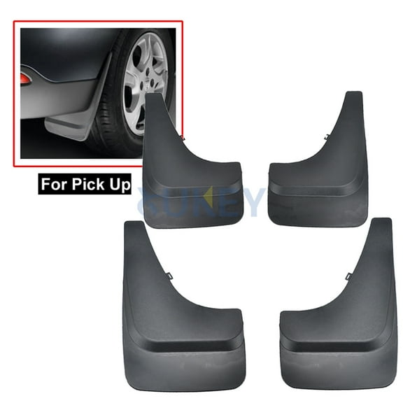 16.2''X 9.8" 4pcs Universal Front Rear Mud Flaps Splash Guard Mudguards Black For Pick-up Truck & Van, SUV