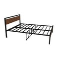 thumbnail image 5 of Queen Bed Frame with Headboard, Queen Metal Platform Bed No Box Srping Needed, Heavy Duty Metal Bed for Adults, Under-bed Storage and Noise Free Design, 440lbs Weight Capacity, Queen Size, 5 of 7