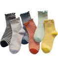thumbnail image 1 of Calcetines Bonitos a Cuadros para Mujer, Calcetines Estéticos Atléticos Casuales, Calcetines de Algodón Neutro para y Calcetines Bonitos de Algodón para Niñas, 1 of 7
