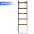 thumbnail image 4 of Five-Tier Blanket Ladder with Ten Detachable Hooks, Designed in a Farmhouse Style for Use in Living Rooms Or Bathrooms, Serving As a Decorative Wall-Mounted Wooden Rack for Quilts And Towel Drying, 4 of 11