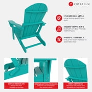 Paradise Outdoor Folding Poly Adirondack Chair