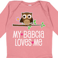 thumbnail image 4 of Inktastic My Babcia Loves Me Girl Owl Girls Long Sleeve Baby Bodysuit, 4 of 5
