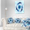 thumbnail image 3 of Designart Blue and Purple Rounded Flower - Floral Throw Pillow - 12x20, 3 of 5