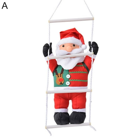 

LIHUA Christmas Santa Claus Climb Ladder Design Pendant Toy Xmas Tree Party Home Decor