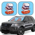 thumbnail image 1 of Saiise Sushi Salmon Surfing for Foldable Car Sun Shades (2-Pack) Offer Sun Protection with an Easy-fold Design for Convenient Windshield Shading-Large, 1 of 6