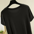 thumbnail image 7 of Clearance Sleep T-Shirt for Women Crew Neck Pajamas Top Model Short Sleeve Sleepwear Ultra-Soft Pjs Prue Classic Nightdress Tshirts Loose Comfy Lounge Nightgown Shirts, 7 of 7