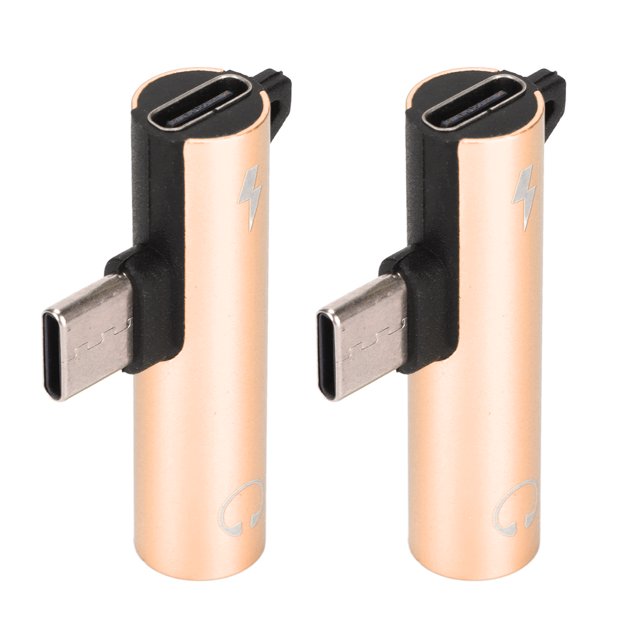 Adaptador USB C A Aux, Amplia Aplicación USB C a adaptador De Audio De 3,5 Mm Función 2 En 1 2 Piezas Para Teléfono Para Tableta Para PC