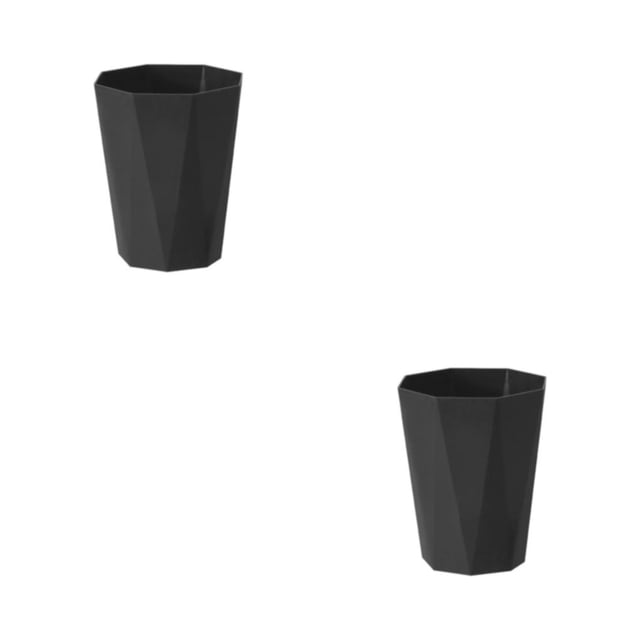 Naiovety Bote de basura ligero y conveniente para la eliminación de residuos sin esfuerzo Bote de basura ergonómico para el hogar negro S 2piezas