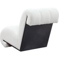 thumbnail image 3 of Meridian Furniture Swoon Cream Faux Sheepskin Accent Chair, 3 of 7
