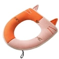 thumbnail image 1 of Universal Can Be Washed Bathroom Accessories Household Ring Mat Toilet Seat Cover Closestool Mat Toilet Cushion ORANGE, 1 of 8