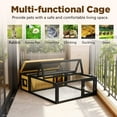 thumbnail image 4 of Weatherproof Wooden Rabbit Cage with Large Wire Mesh Activity Area,Yellow with Black, 4 of 8