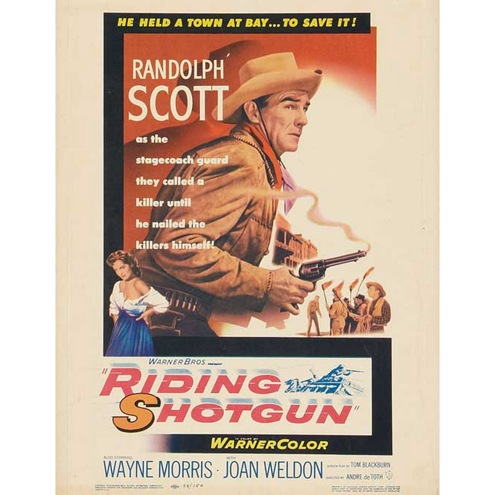 Riding Shotgun movie POSTER (Style B) (11" x 17") (1954) Walmart