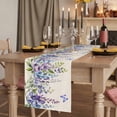 thumbnail image 2 of Table Runners 108 Inches Long Dress Scarves, Purple Spring Floral Farmhouse Coffee/Dining/Kitchen Table Runner for Living Room, Butterfly Weeping Watercolor Botanical 13x108 Inch, 2 of 9