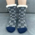 thumbnail image 2 of Bibifish Mens Socks Winter Soft Slipper Fuzzy Socks Warm Winter Cozy Cabin Socks Soft Thick Fleece Thermal Non Slip Home Socks, 2 of 4