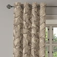 thumbnail image 3 of Ambesonne Grommet Curtain, , 50"x120", Cocoa Dark Taupe and White, 3 of 5