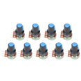 thumbnail image 3 of Kit surtido de potenciómetros de 9 piezas B1k 2k 5k 10k 20k 50k 100k 500k 1m 9 valores de resistencia diferentes Perilla de una sola línea con tapa de potenciómetro con tuerca ANGGREK Otros, 3 of 8