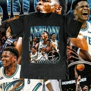 Vintage Anthony Edwards Shirt - Vintage Design High Quality Tee Minnesota Timberwolves Basketball Fan Adult Sizes