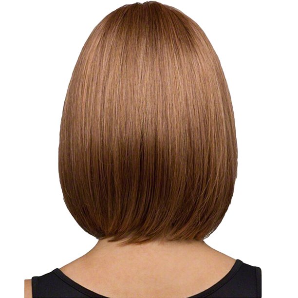 Peluca de pelo sintético estilo bob para mujer, para cosplay, fiesta, corta y recta (marrón)