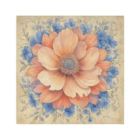 

WOBOGO Elegant Flower Cloth Napkins 1 Piece Soft Elegant Touch Durable Absorbent Quick Drying for Elegant Dining