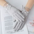thumbnail image 5 of Women's thin summer anti slip touch screen gloves short cotton elastic sunscreen gloves, 5 of 7