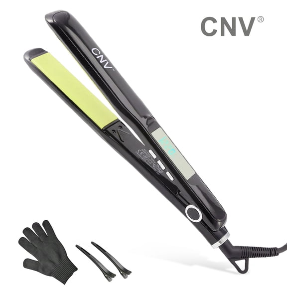 Pro 2 in 1 Hair Straightening & Curling Ceramic Titanium Flat Iron Twist Straighteners Adjustable Temperature 250℉-450℉ Heat Up 20S Suit for All Hair Types 110v-220v Travel Size Home Use