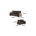 thumbnail image 5 of Benjara 2 Pc Sofa and Loveseat Set- Espresso Brown Faux Leather- Nailhead Trim, 5 of 5