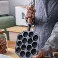 thumbnail image 3 of Fabricante de Moldes de Bola de Carne de Pulpo, Antiadherente de Hierro Fundido Engrosado 14 Hoyos Takoyaki Grill Pan para cocina, 3 of 7