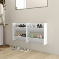 thumbnail image 3 of vidaXL 1/2x Wall Shoe Cabinets Gray Chipboard Organizer Rack Shelf Furniture, 3 of 159