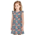thumbnail image 1 of Fotbe Popcorn Vestido de Dormir para Niñas de 3 a 10 Años, Mangas Cortas, Estilo Princesa, Pijama Camisón con Mangas Voladas-Small, 1 of 6