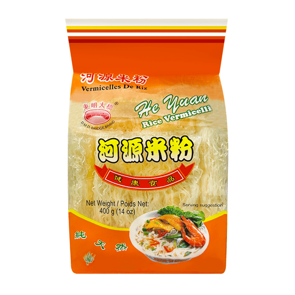 D.M.D BRIDGE BRAND He Yuan Rice Vermicelli Noodles 400g (14oz) PACK 1