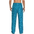 thumbnail image 3 of Balery Men'S Blue Glitter Pants,Sleepwear Pants,Pajama Pants,Pj Bottoms Drawstring And Pockets-Small, 3 of 9