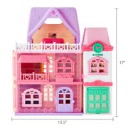 Kid Connection Doll House Playset with Light Projector & Sound, 28 Pieces, Toddler Toys