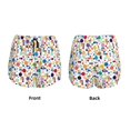 thumbnail image 5 of Lsque Colorful Spots Printed Women's Running Shorts with Liner Pockets,Elastic Quick Dry Workout Athletic Gym Yoga Shorts,Womens High Waist Shorts-, 5 of 9