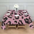 thumbnail image 3 of Pink and Black Of Leopard Print Square Tablecloth,Waterproof Square Table Cover,Wipeable Spillproof Washable Table Cover for Home Kitchen Party Decor 52"x52"(132x132cm), 3 of 6