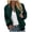 Dark Green, variant on Tanghaowl Women's Cardigans Women Fashion Floral Print Round Neck Casual Loose Long Sleeve Coat Cardigan Top Yellow M