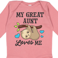 thumbnail image 4 of Inktastic My Great Aunt Loves Me with Sloth and Hearts Boys or Girls Long Sleeve Baby Bodysuit, 4 of 5