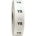 thumbnail image 1 of Clear Youth YS Modern Design Clothing Size Strip Stickers, 3/4 x 6 Inches Wide, 200 Labels on a Roll, 1 of 1