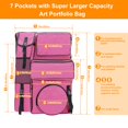 thumbnail image 2 of Bolsa de lona para portafolios de arte Boyistar, 50 x 66 cm, gran capacidad, 2 of 6