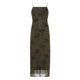 thumbnail image 1 of Vestido De Tirantes Finos Vestido de tirantes de espagueti para mujer Vestido midi ajustado sexy con estampado de malla Sin mangas de verano Ygjytge para Mujer Negro T S, 1 of 9