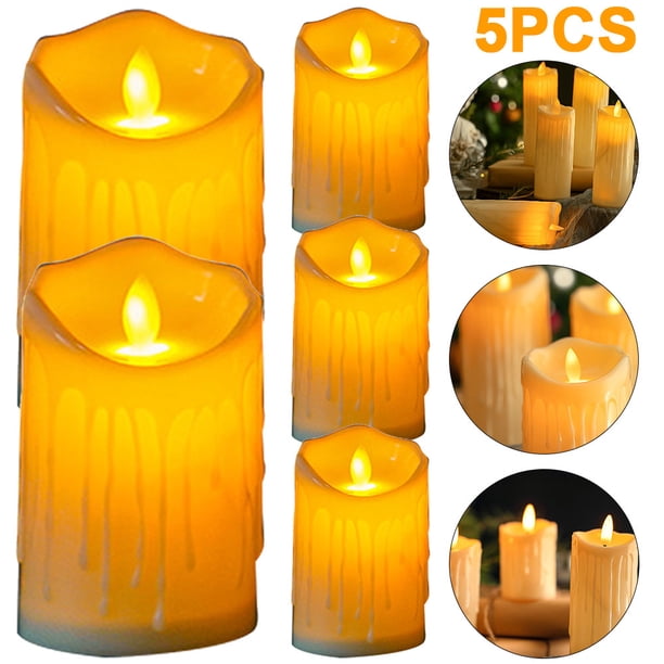 5 Velas 5 Cm Con Pilas para Del PP para Bodas (5 0 X 9 0 Cm)