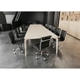 thumbnail image 3 of Lider Plus Armless Office Chair Black Office Chair, Modern Style, Plush and durable faux leather fabric, Steel, Indoor Office, 3 of 11