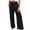 *Black, variant on VBVC Women's Smocked High Waist Wide Leg Pants,Summer Stretchy Sweatpants for Women,Ladies Lightweight Work Office Trousers with Pockets,Black,S-2XL